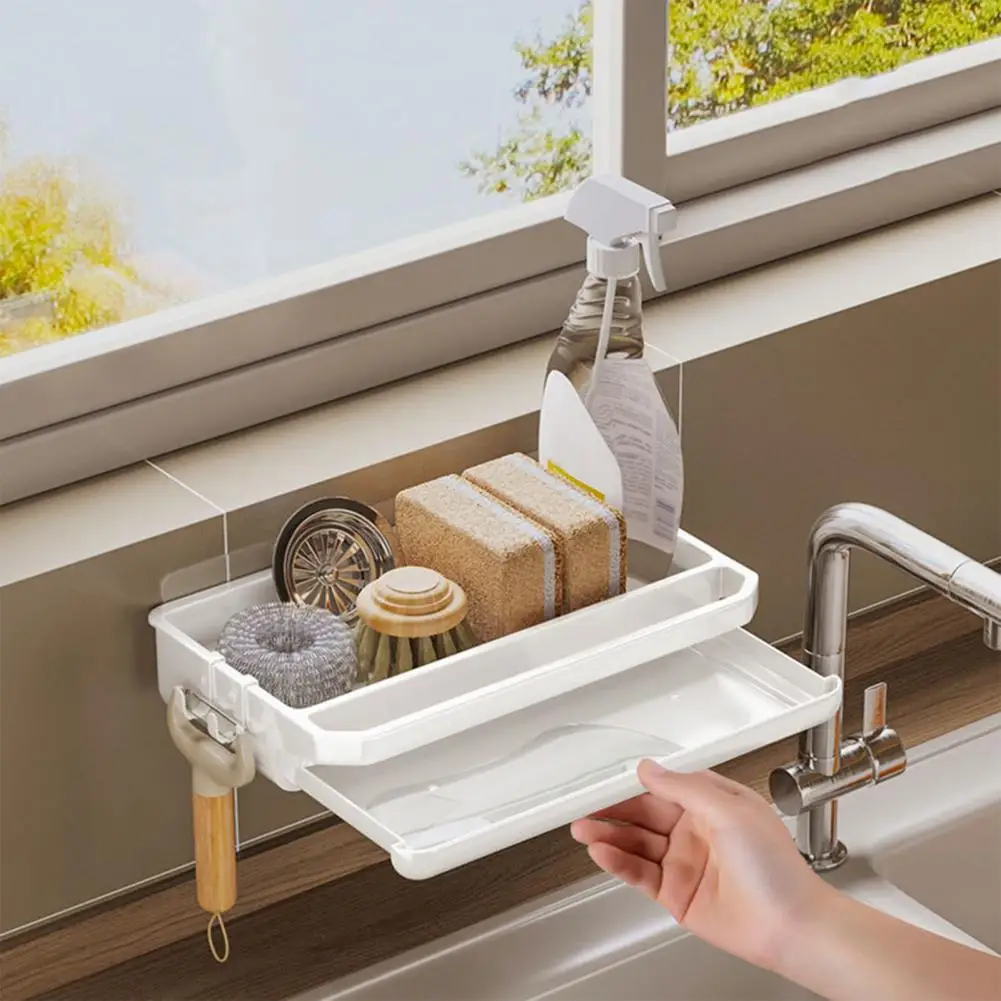 

Quick-drying Storage Rack for Dishes Drain Rack with Towel Hanger Efficient Wall-mounted Kitchen Organizer Drain for Organizing