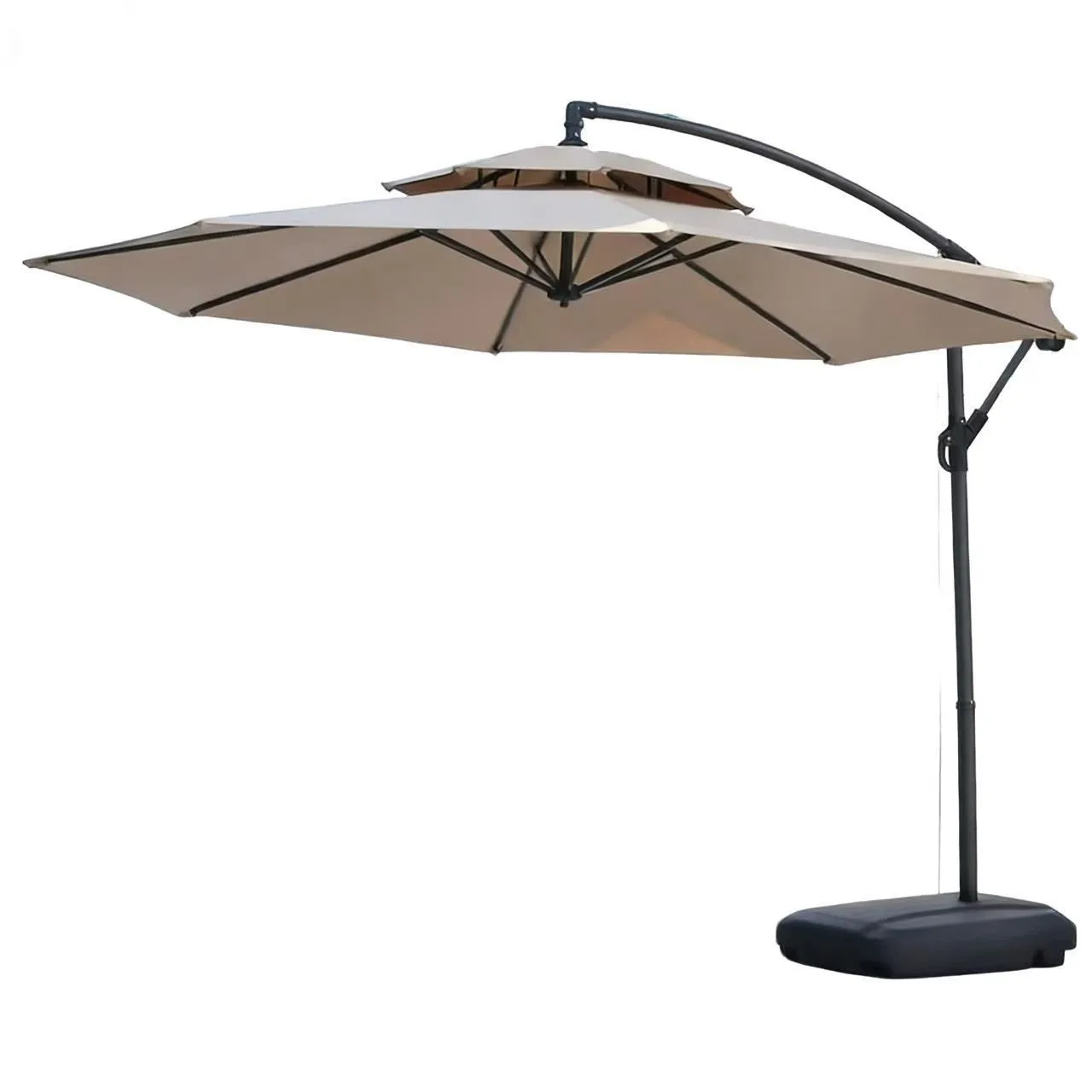 Outdoor 10FT Offset Patio Umbrella with Base Included for Garden