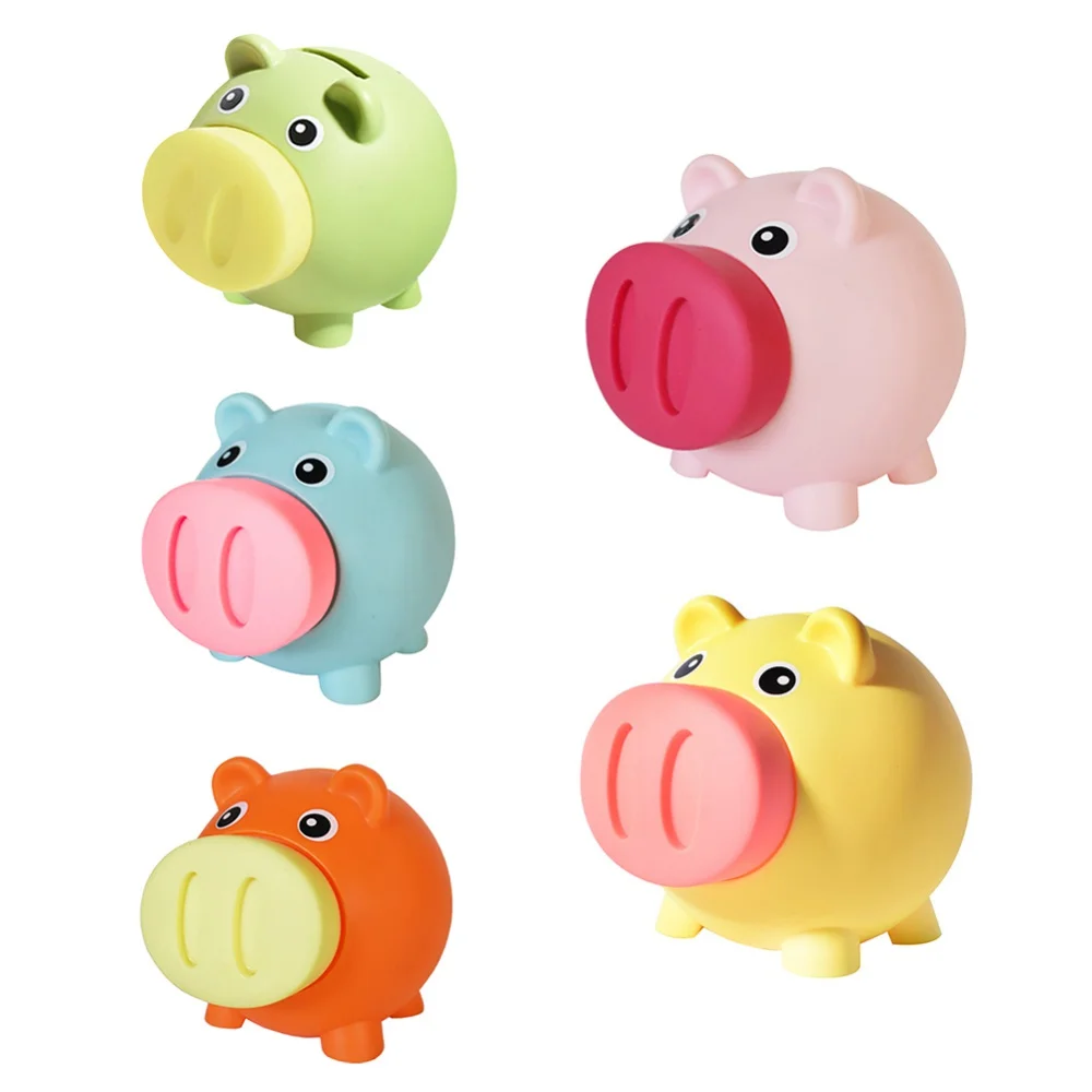 Small Piggy Bank Cartoon Money Storage Boxes Squeaky Kids Toys Home Decor Money Saving Box Children Piggy Money Bank Kid Gifts