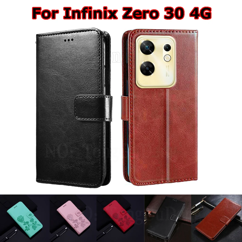 Zero 30 4G чехол на Infinix Zero 30 4G Phone Case Wallet Capa Flip Leather Cover For Carcasa Infinix Zero 30 4G Mujer Etui 6.78