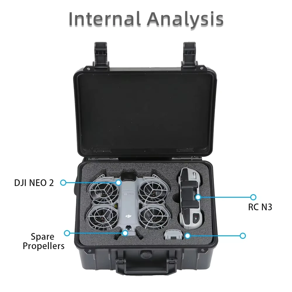 Portable Safety Box For DJI NEO 2 Protective Explosion-proof Box Hard Shell Carrying Case Suitcase For DJI RC N3 Drone Accessry