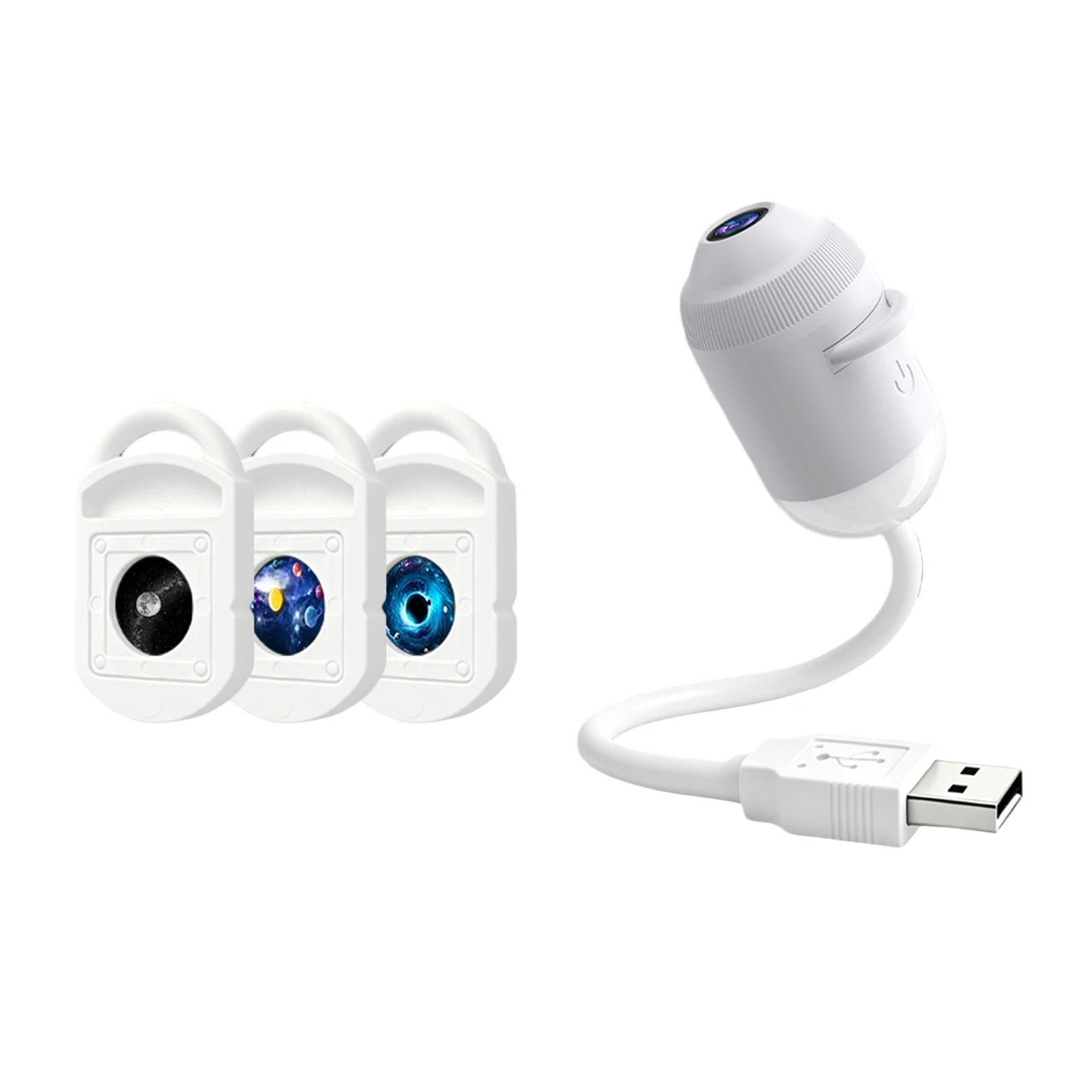 Mini LED Wall Lamp USB Powered Starry Sky Ambient Light 360 Degree Rotating Design for Kids Adults Bedroom Dreamy Ceiling Decor