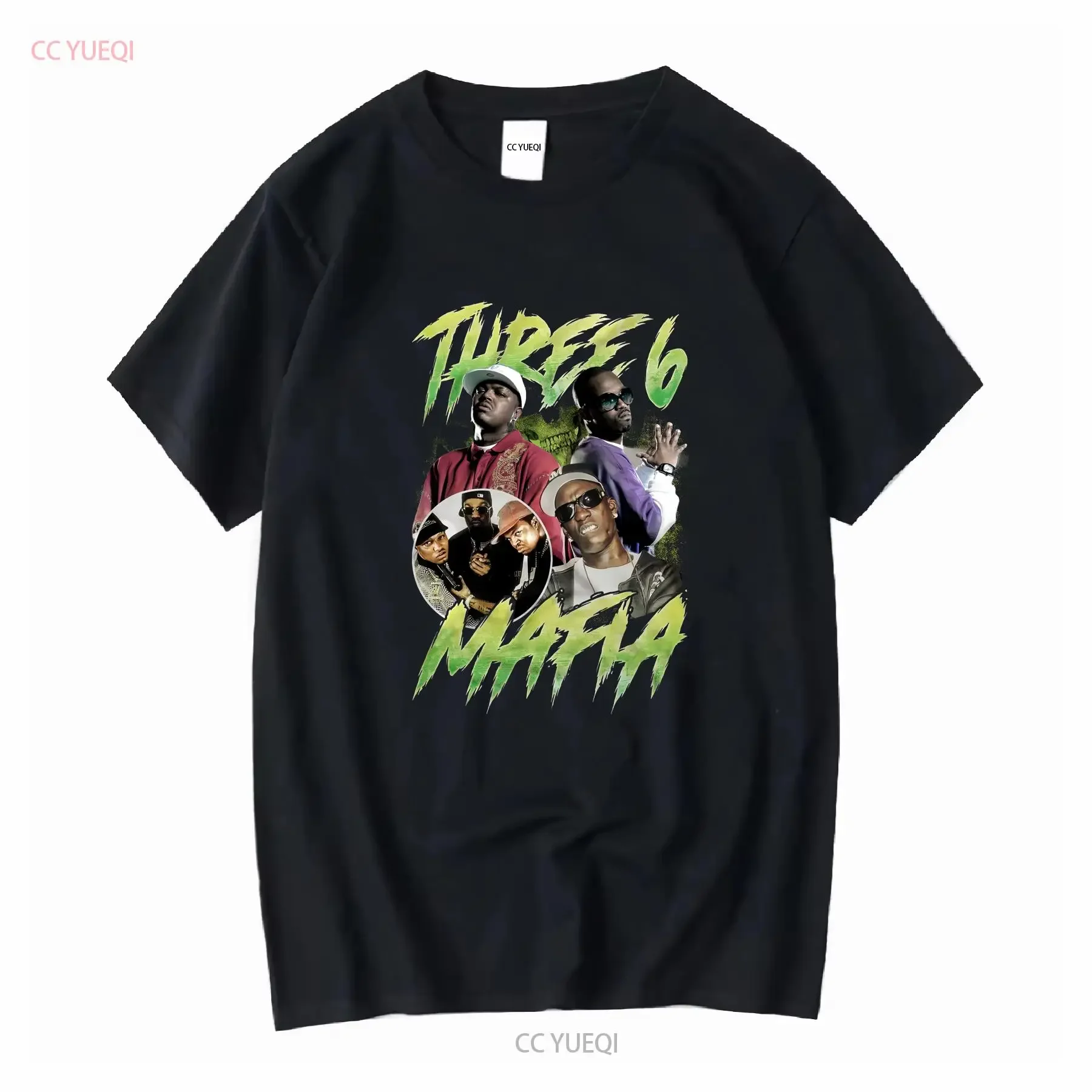 Three 6 Mafia Vintage Style T shirt long or short sleeves vintage Washed fashion Comfortable graphic Stretched designer clothes