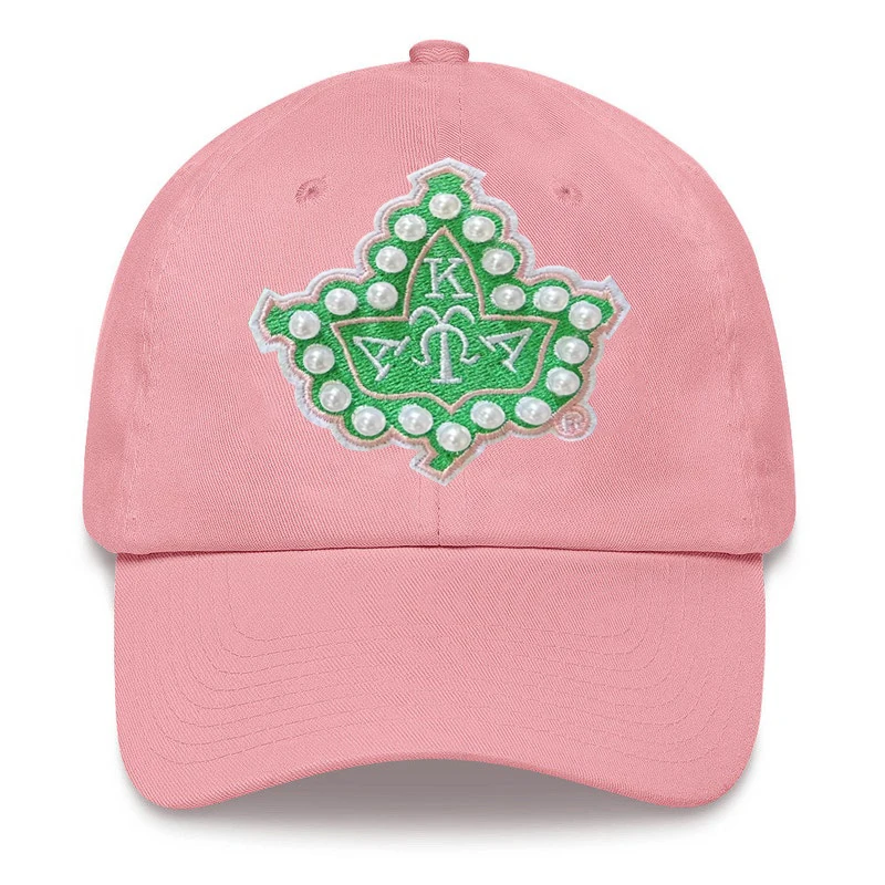 3D Pearls Ivy Shield Embroidered Sew on Patch ,AKA 1908 Sorority Pink and Green DIY patch for Jackets , hats