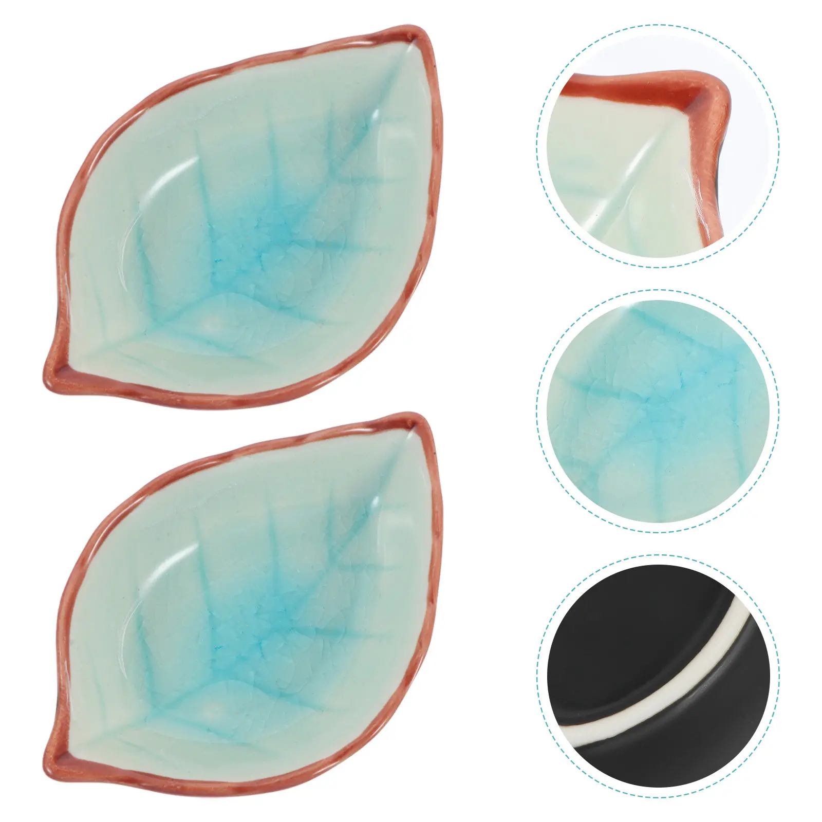 2Pcs Chinese Brush Pen Rest Ink Tray Calligraphy Ink Dish Brush Washing Dish Study Room Office Desktop Ceramic Inkwell Dipping