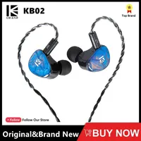 KBEAR KB02 In-Ear Bone Conduction Hybrid Earphones HiFi Bass Monitor Wired Headphones With Replaceable IEM Cable Gaming Headsets