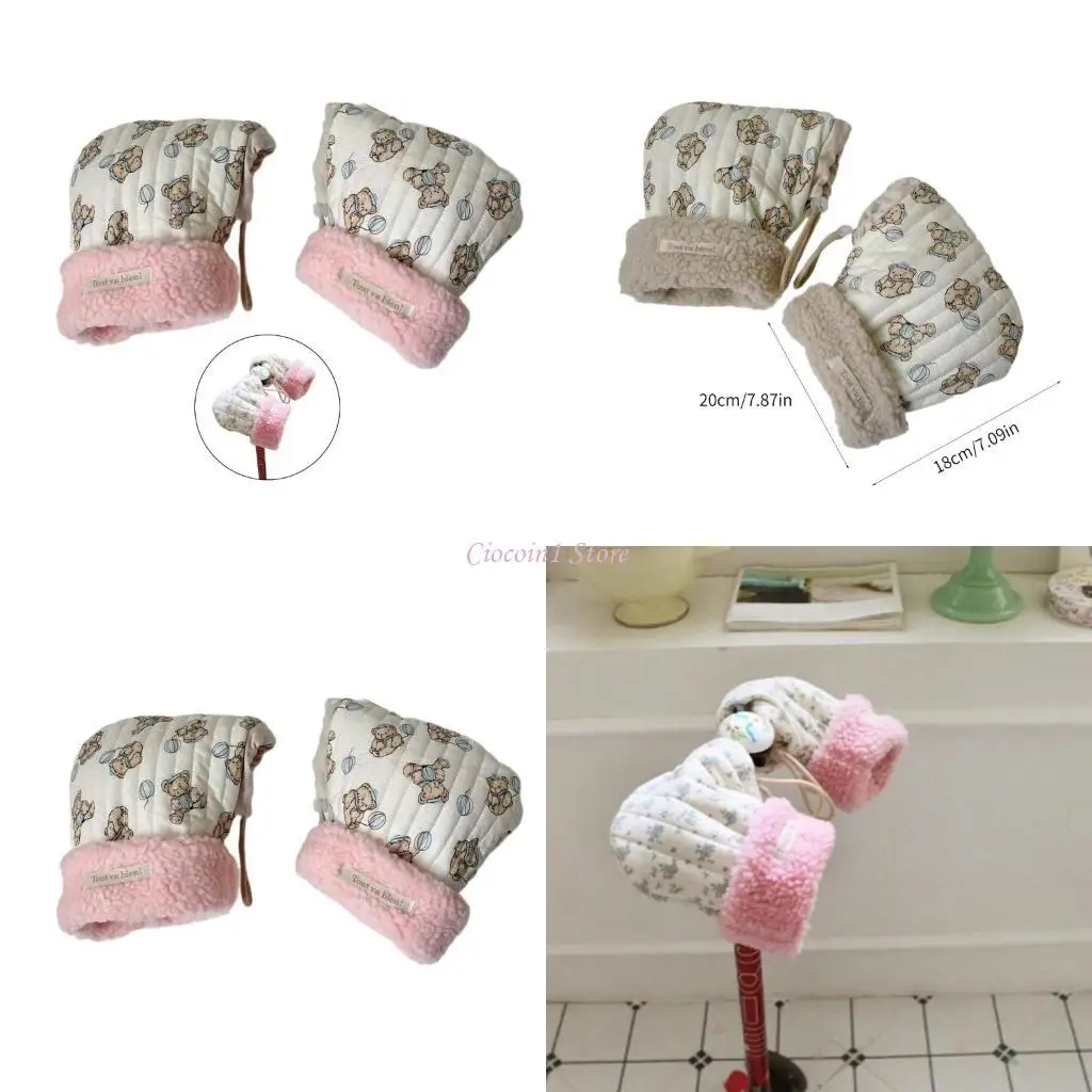 

Y1UB Детские скутерские перчатки милый мультипликационный узор теплые варежки для мальчиков 3-10T