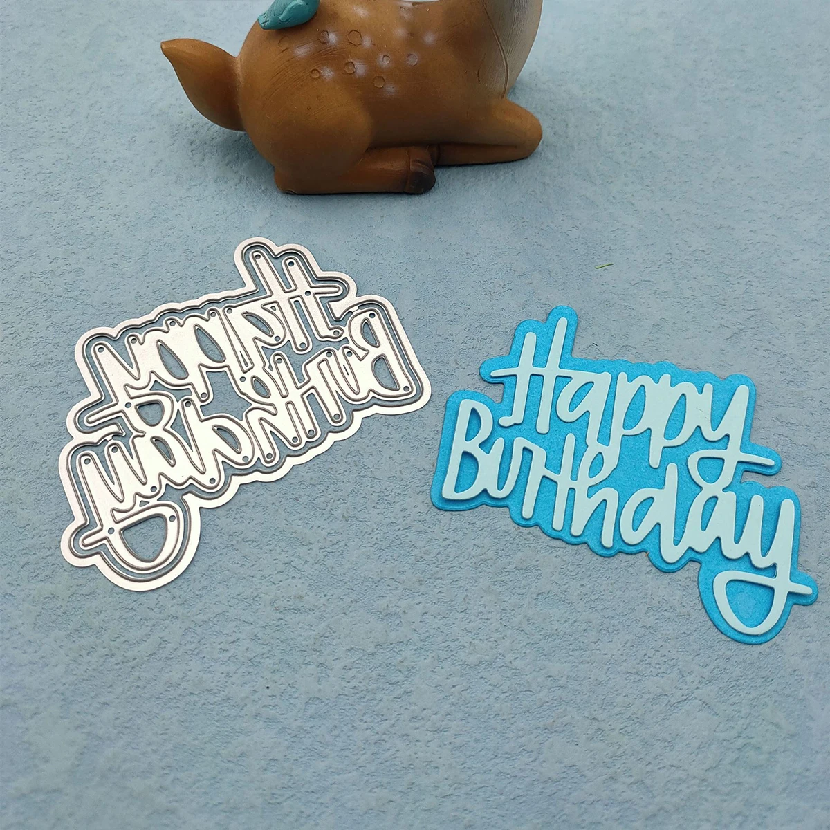 Happy Birthday Cutting Dies Stencil Template Die Cut Scrapbooking Embossing Dies Art Decoration Craft Knife Mold