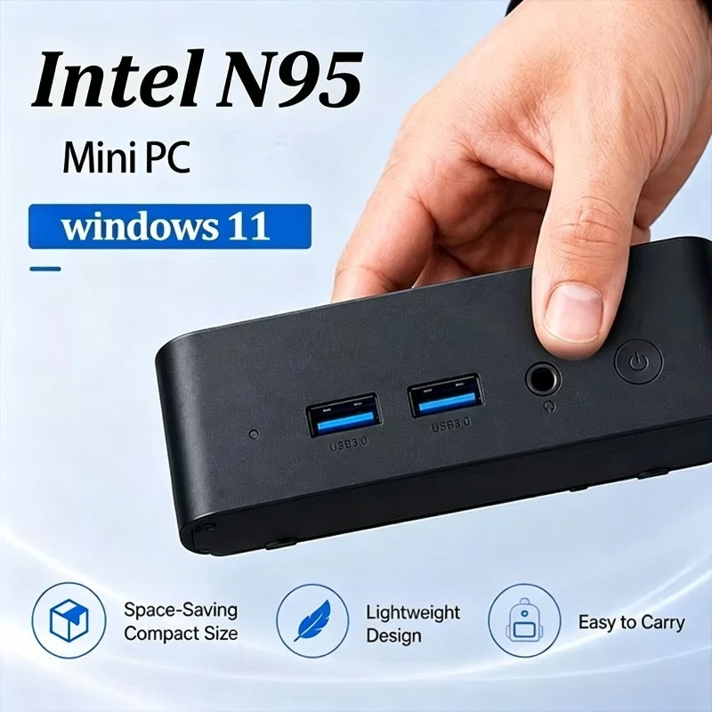 MINI PC Intel N95 Windows 11 Portable Gaming PC 16GB  RAM 1TB 2TB SSD Mini PC Computer Office Gamer Wifi6 BT5.2 Desktop