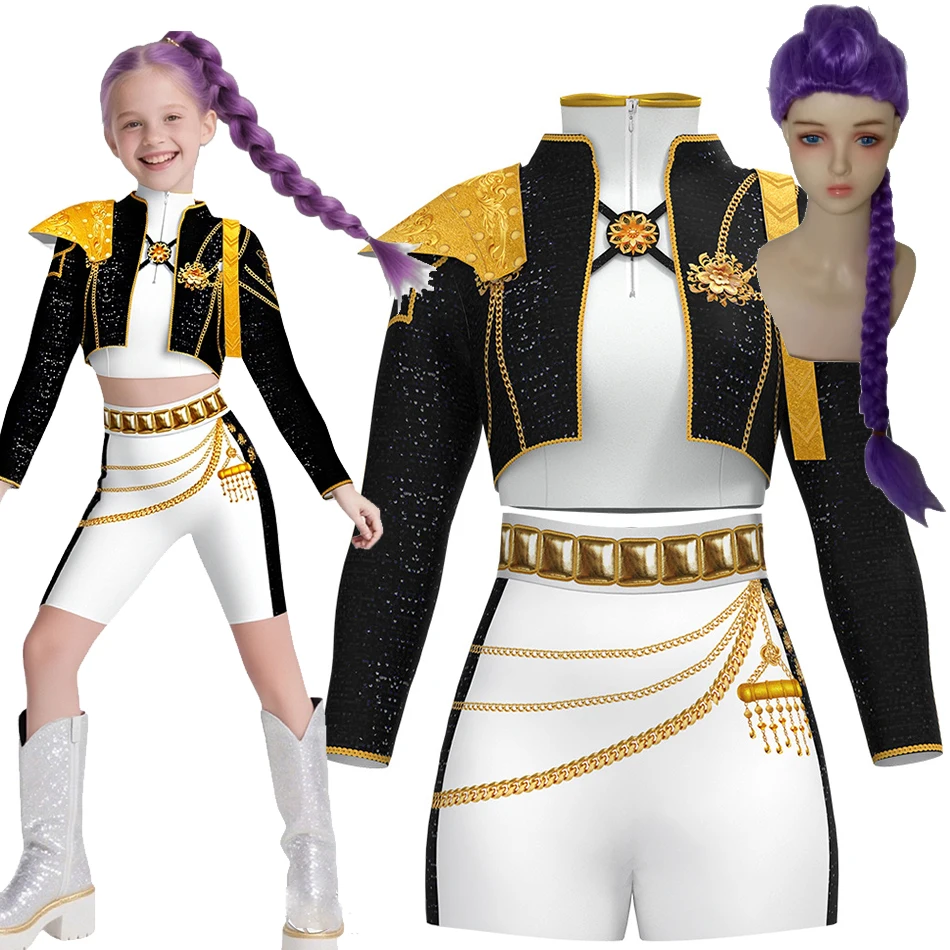 

K-Pop Hunter Group костюмы для косплея Mira Zoey Rumi косплей Attires аниме двумерные сценические наряды Хэллоуин