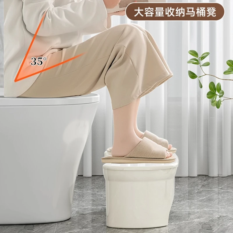 #Nordic Toilet Squat Stool Household Thickened Toilet Floor Adult And Child Footrest Stools Toilet