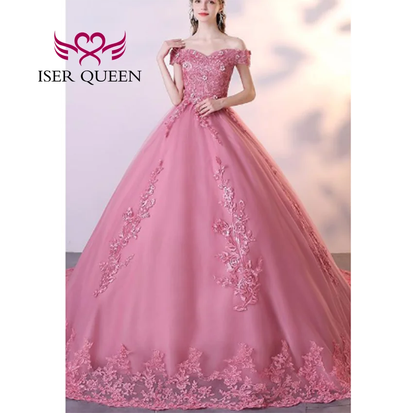 

Customized 2025 New Adult Ceremony Evening Dress Lace Ball Puff Skirt Fashion Show Colorful Wedding Party Dress WX0403