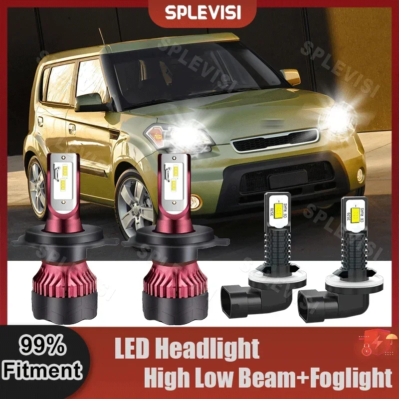 

360 Degree Beam LED Headlight Hi Low Beam Foglamp Bulbs For Kia Soul 2010-2011 For Kia Spectra 2005 2006 2007 2008 2009