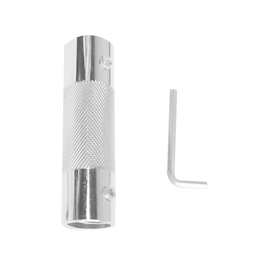 Dumbbell Connecting Rod Silver 10Cm Stainless Steel Heavy Duty Anti-Slip Threaded Connector Bolt Spanner Gym Weightlifting