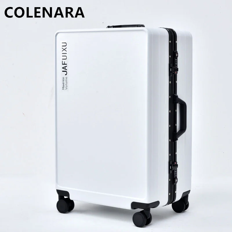 COLENARA 20 "24" 26 Inch ABS + PC Luggage Large Capacity Aluminum Frame Trolley Case Men Boarding Box Carry-on Travel Suitcase