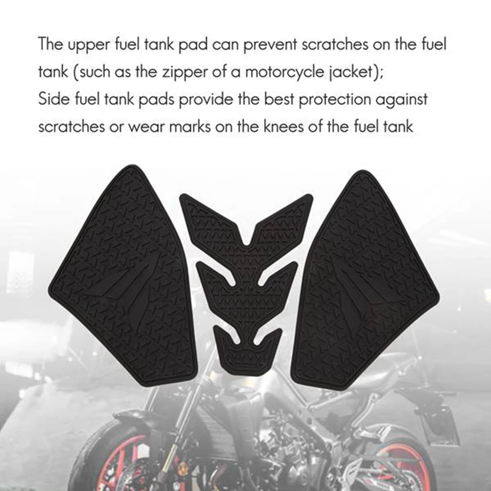 

AEF3-Motorcycle For Yamaha MT-09 MT09 2021 Tankpad Anti-Slip Tank Pad Protection Stickers Side Tank Pads Traction Pad