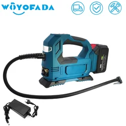 WOYOFADA 18V Powered cordless Electric Air Pump Electric inflator Car Tire Air Compressor Inflatable Pump For Makita 18V Battery