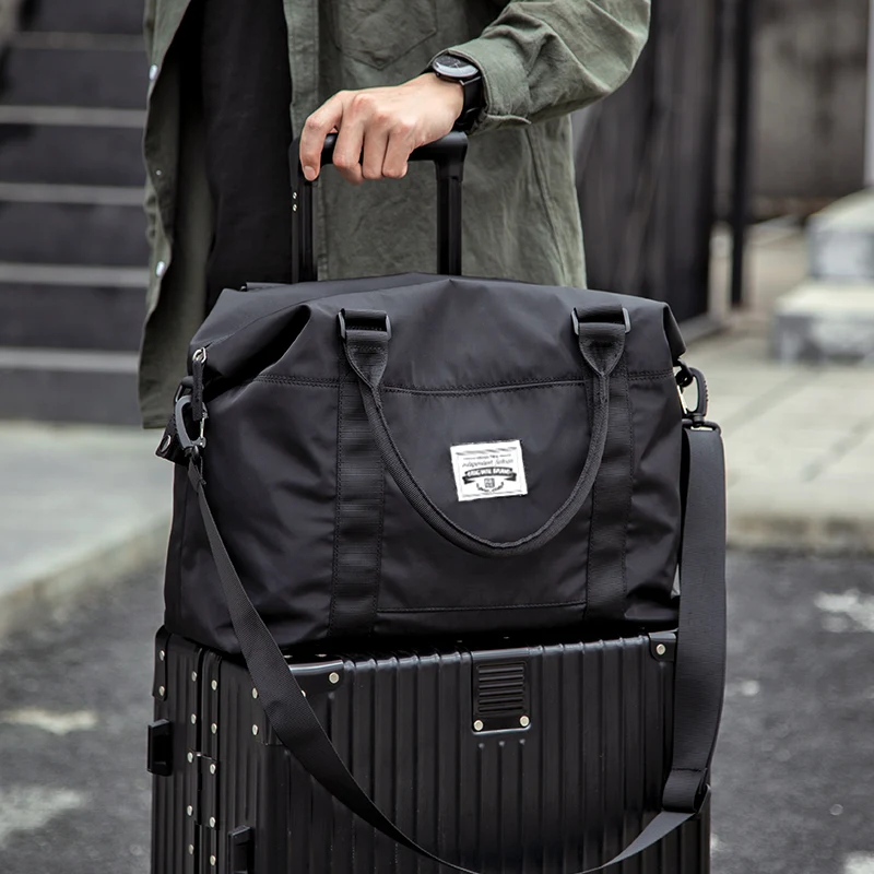 

Men Travel Bag Casual Weekend Duffel Bag Waterproof Men's Travel Shoulder Handbag Portable Crossbody Bag With Dry-wet Pocket