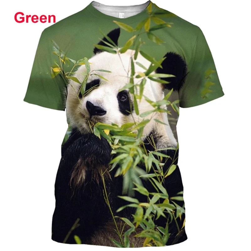 Summer New 3D Printing Cute Animal Panda T Shirt Chinese National Treasures Graphic T-shirts For Men Harajuku Funny Short Sleeve