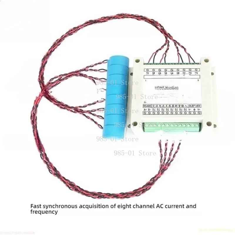 8-Channel AC Current Frequency Acquisition Module, RS485 Sensor Transmitter Support MODBUS-RTU