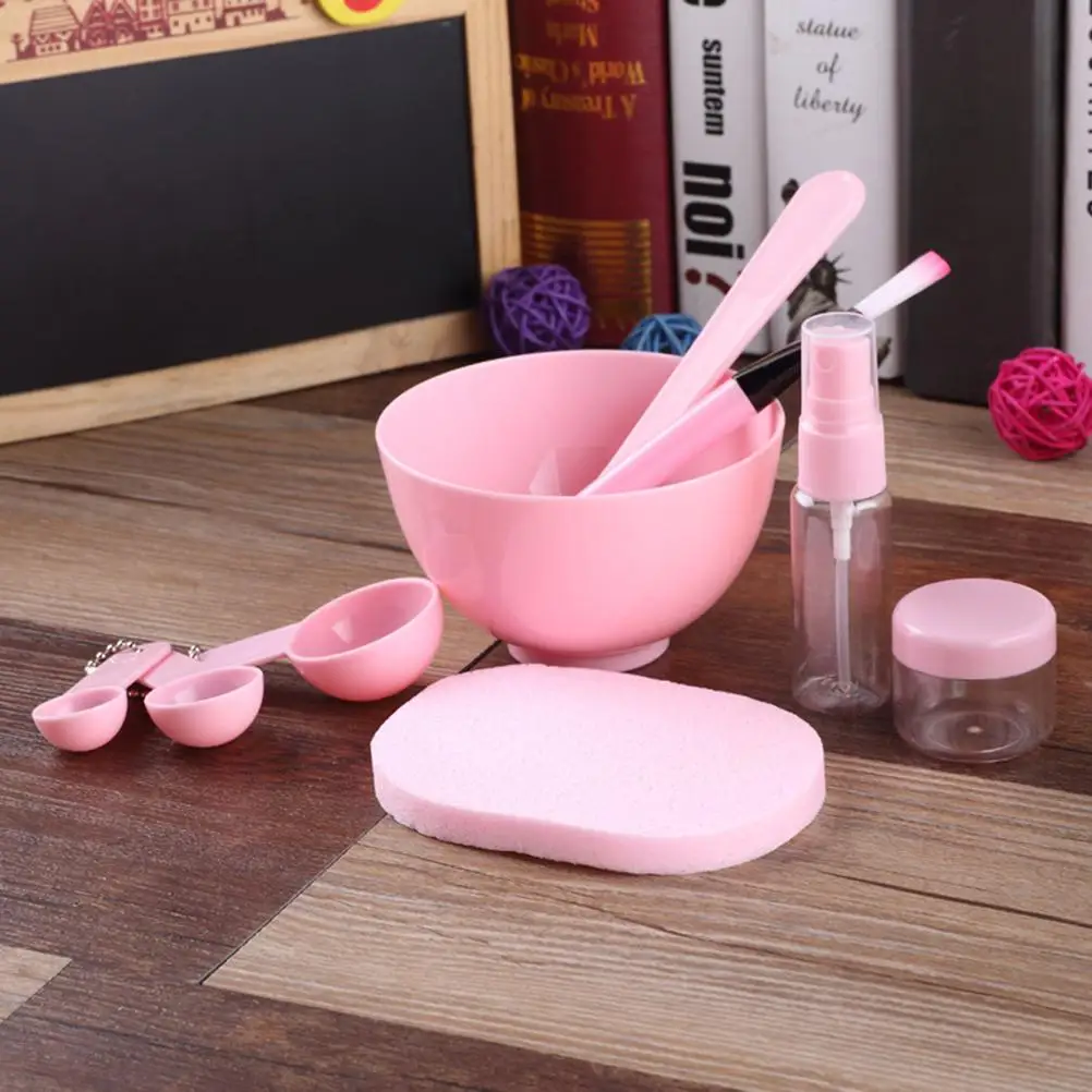 9 Uds herramientas para máscara cepillo tazón para mezclar espátula para el cuidado de la piel espátulas faciales grandes