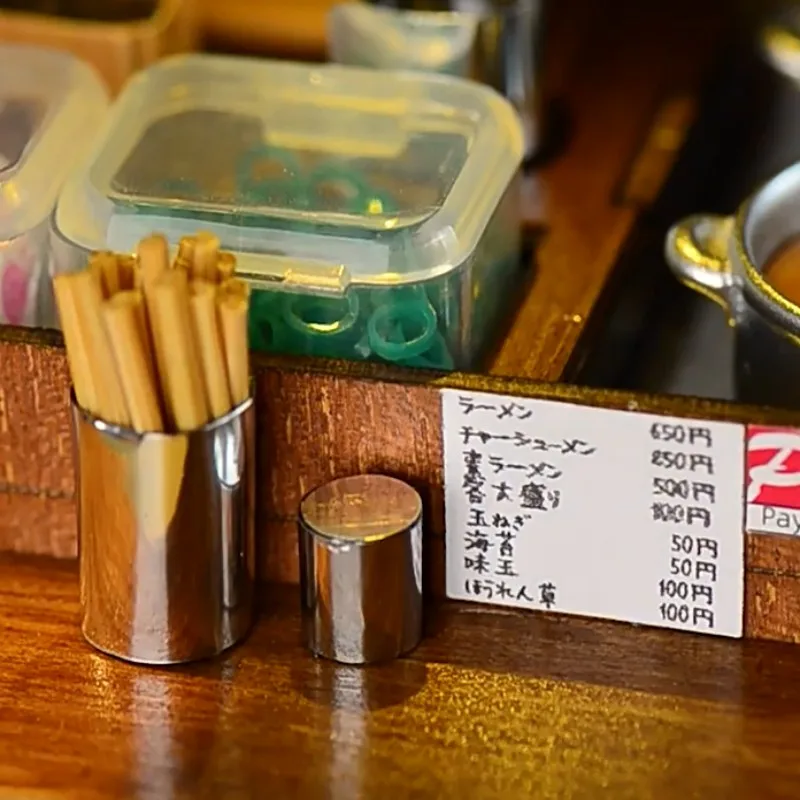 اليابانية Yatai-Teppanyak شارع مخزن بيوت الدمى لتقوم بها بنفسك خشبية مصغرة أطقم منمذجة ثلاثية الأبعاد لغز دمية للبالغين هدايا عيد ميلاد #5