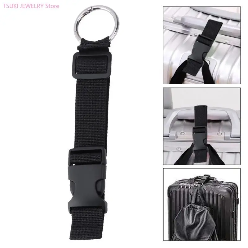

62KE Luggage Connector Strap Handbag Clip Jackets Holder Grippers Adjustable