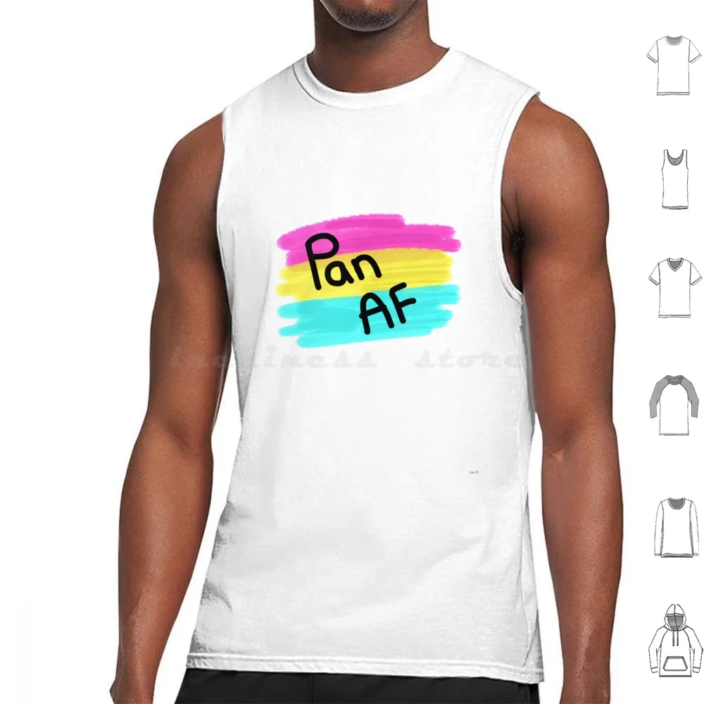 Pan Pride Design Tank Tops Vest Sleeveless Text Pan Pride Sexuality Gender Rainbow Colour Prideful Proud Sex