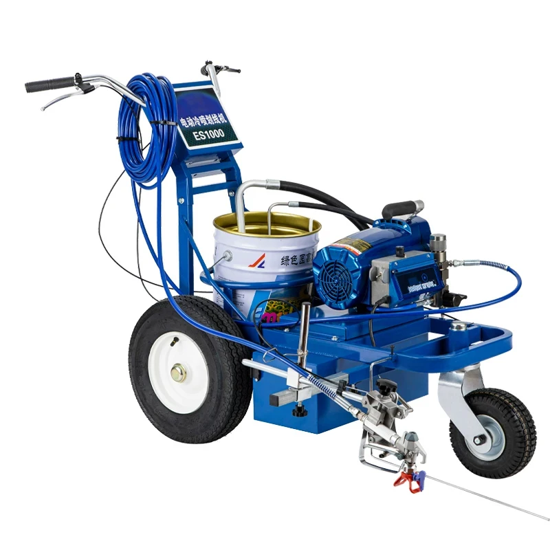 ES1000 Hand-Pushed Airless Cold Spray Road Marking Machine for Track/Court Marking and Parking Space Marking(Customized)