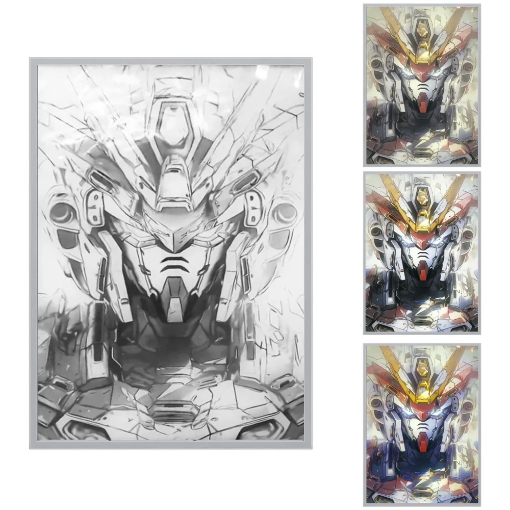 LED Anime Cool mecha light painting,HD full screen usb plug gaming room decoration night light regalo personalizzato per fidanzato