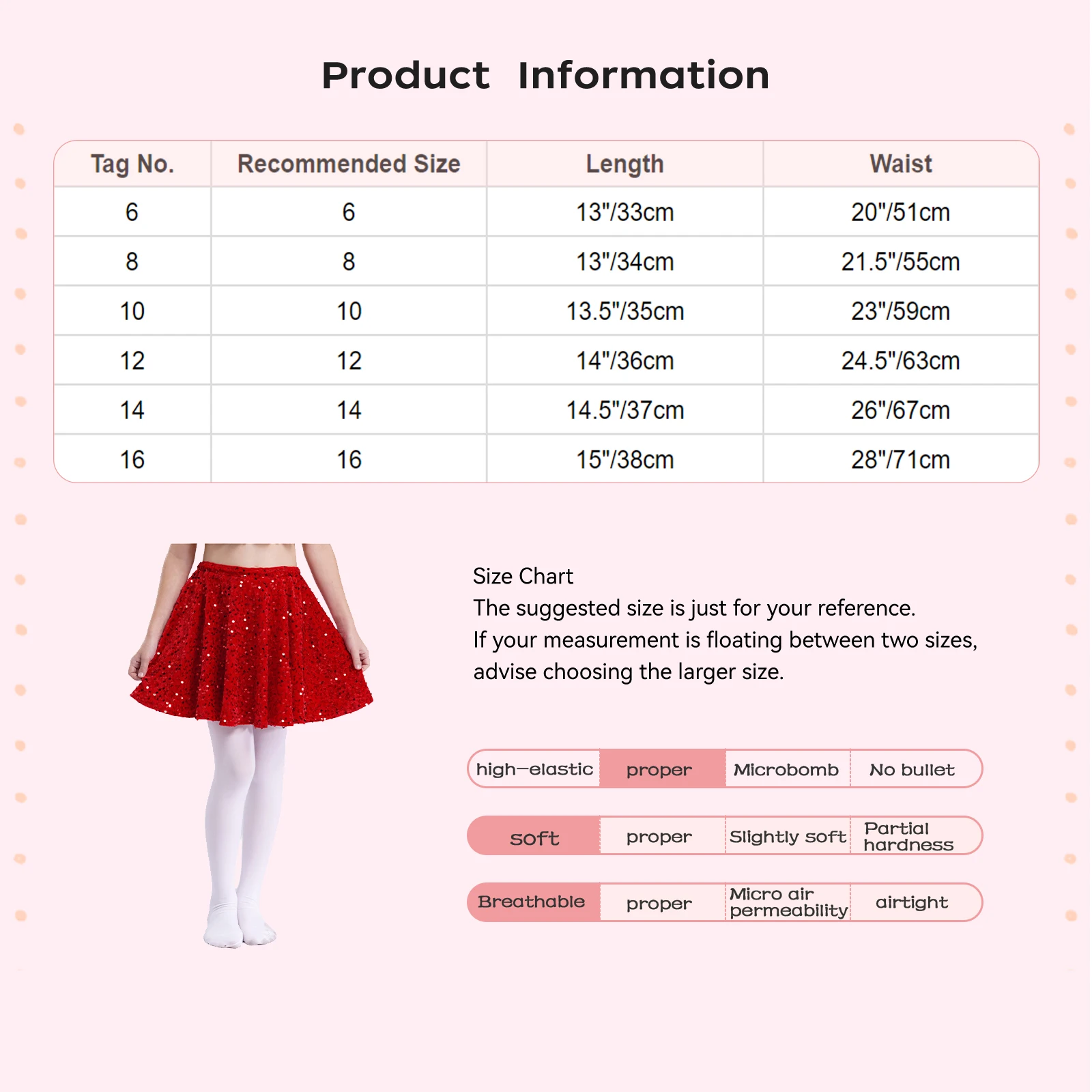 Gonna da ballo per balletto per bambina, con paillettes scintillanti, in velluto, elastico in vita, gonne arricciate per spettacoli di danza per feste di Natale