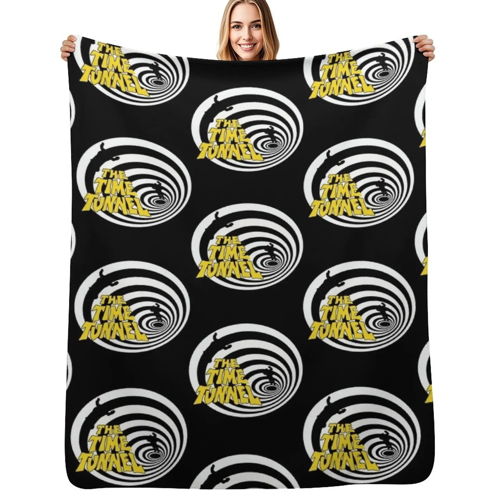 

Time Tunnel Shirt Sticker Hoodie mask Throw Blanket Soft Breathable Blanket for Night Sleeping