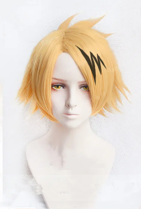 Anime My Hero Academia Cosplay Boku No Hero Academia Denki Kaminari Cosplay Costume School Uniform Men Battle Suit Wig Headwear