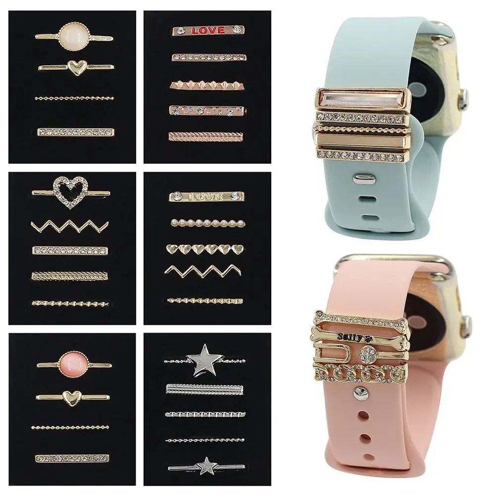 Metal Brooch Diamond Wristbelt Charms Decorative Ring Watch Band Ornament Strap Accessories