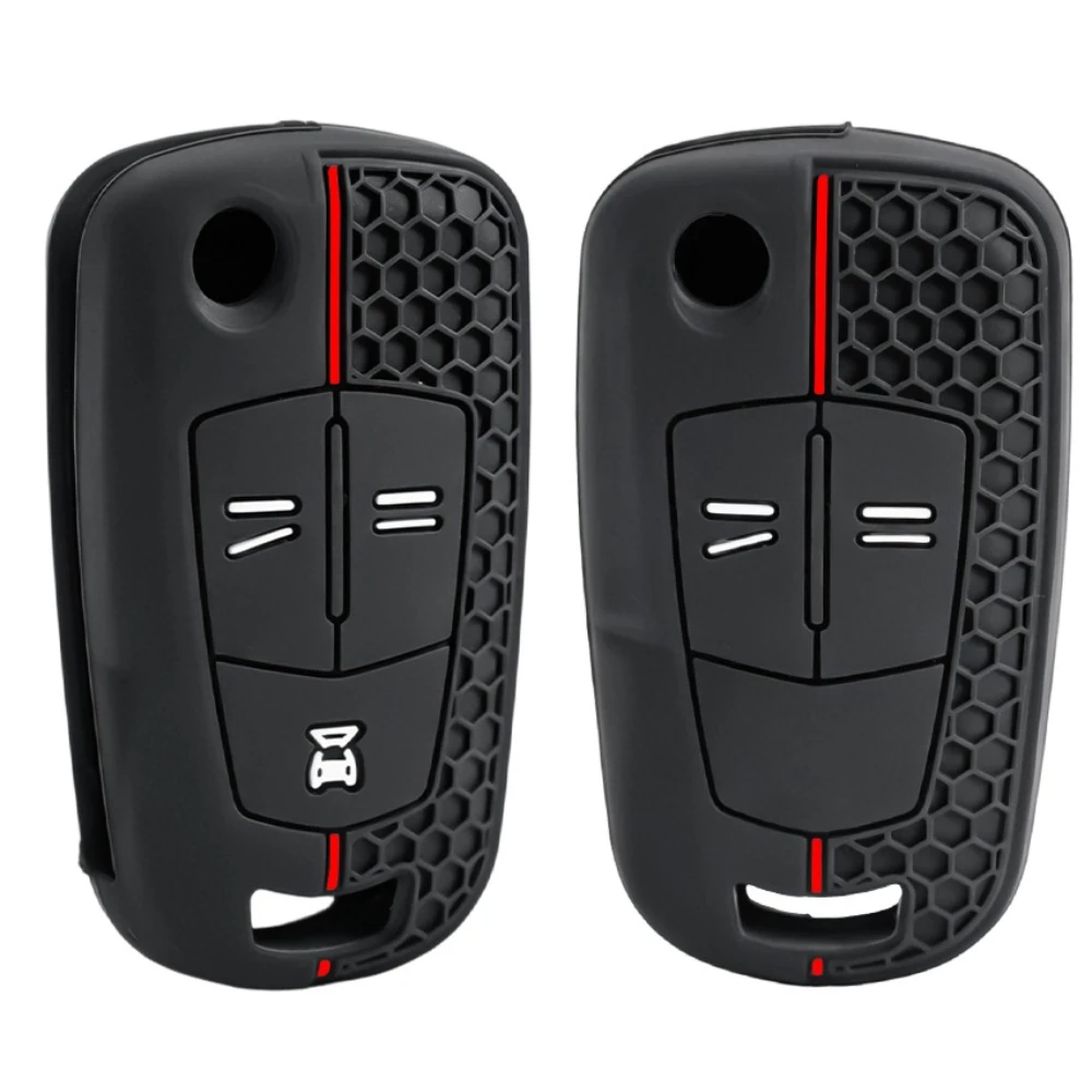 Silicone Car Remote Key Case Cover Shell Fob for Opel Vauxhall Astra H Corsa D Vectra C Zafira Astra Vectra Signum 2/3 Buttons