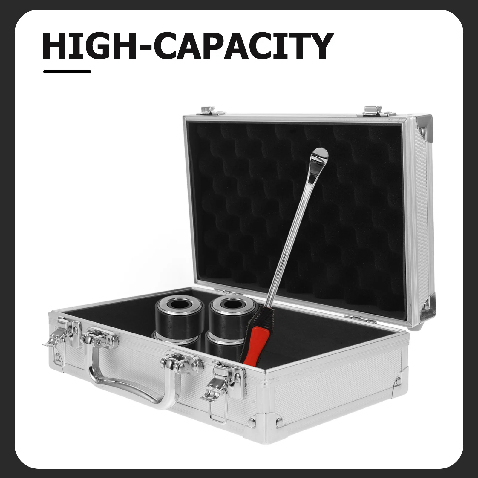 صندوق أدوات من سبائك الألومنيوم متعدد الوظائف، صندوق تخزين صغير الحجم، أدوات محمولة، منظم صندوق أدوات محمول