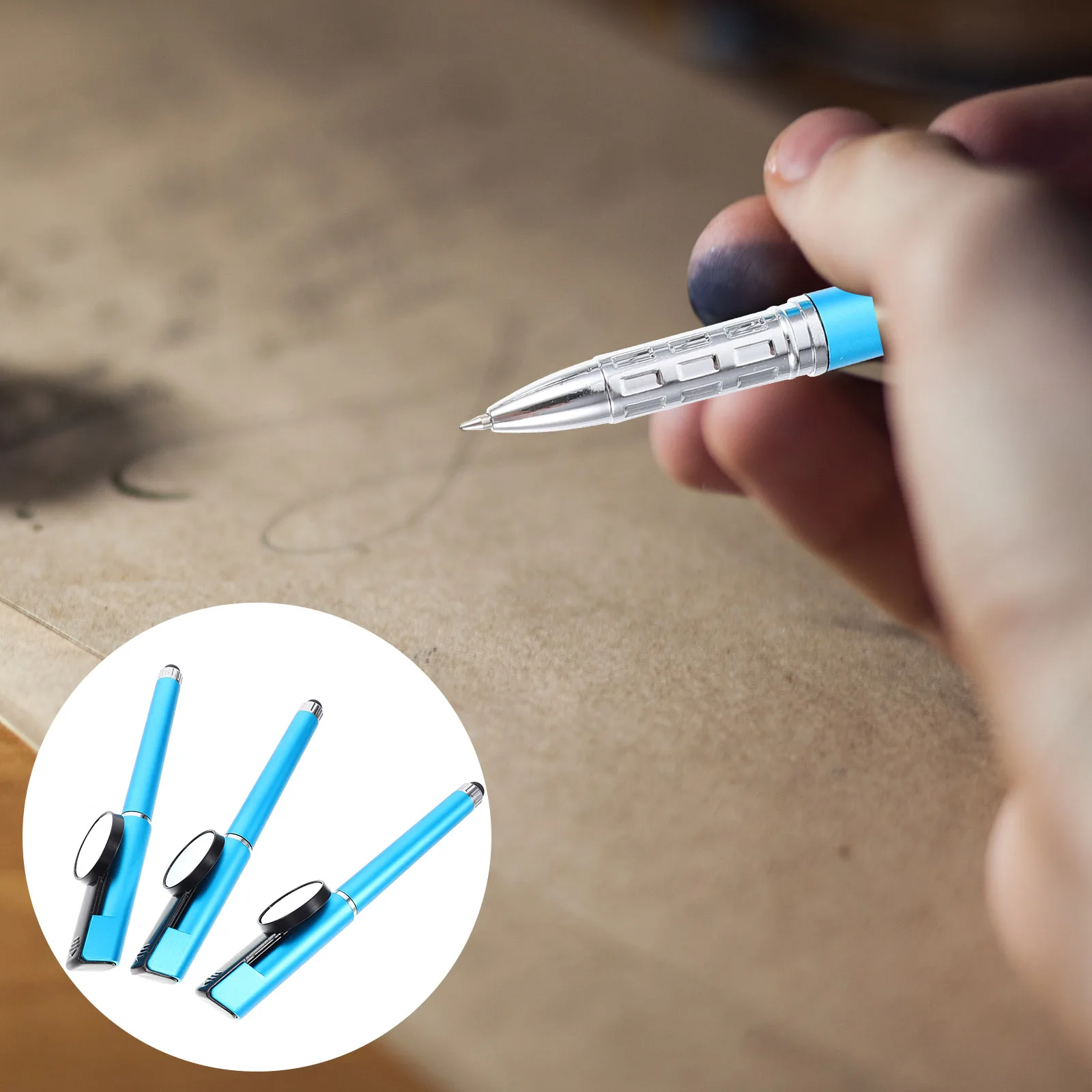 

3 Pcs Printable Ballpoint Pen Office Bulk Gifts DIY Aluminum Alloy Blank Novelty