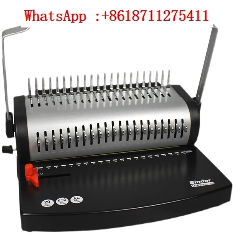 

21 hole rubber ring binding machine, 10 hole clip punching machine