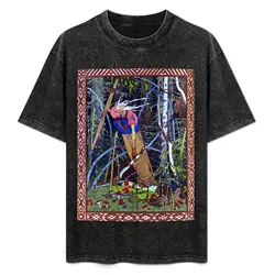 Baba Yaga in her Mortar - Vasilisa the Beautiful - Ivan Bilibin 1899 T-Shirt customizeds plus size tops plus sizes men clothings