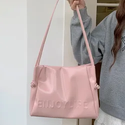 1 pezzo borsa a tracolla moda coreana per ragazza dolce nero rosa serie di colori Tote Bag bella borsa Tote studente Chic ad alta capacità