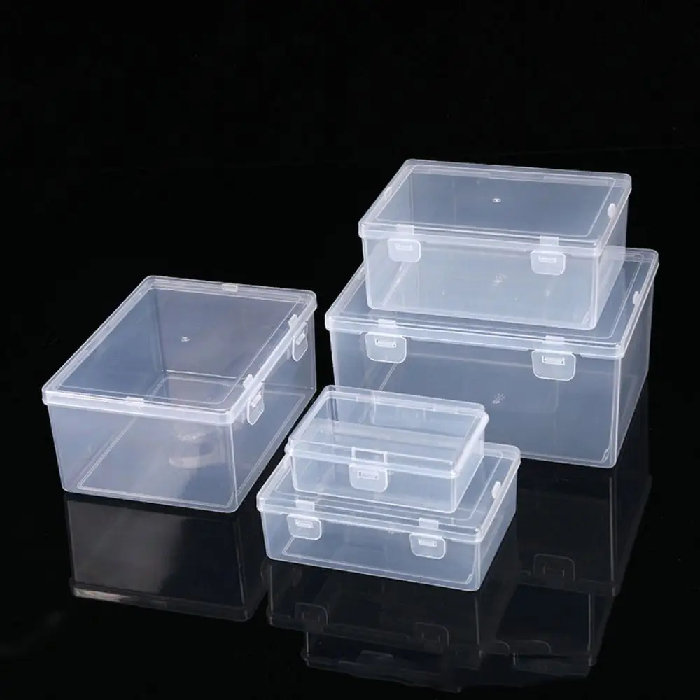 Hot Square Storage Box Plastic Durable Jewelry Beads Container Transparent Packing Boxes Power Tools Holder