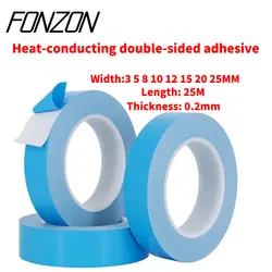 25meter/Roll Transfer Heat Double Sided Tape Thermal Conductive Adhesive Tape For Chip PCB CPU LED Strip Light Heatsink