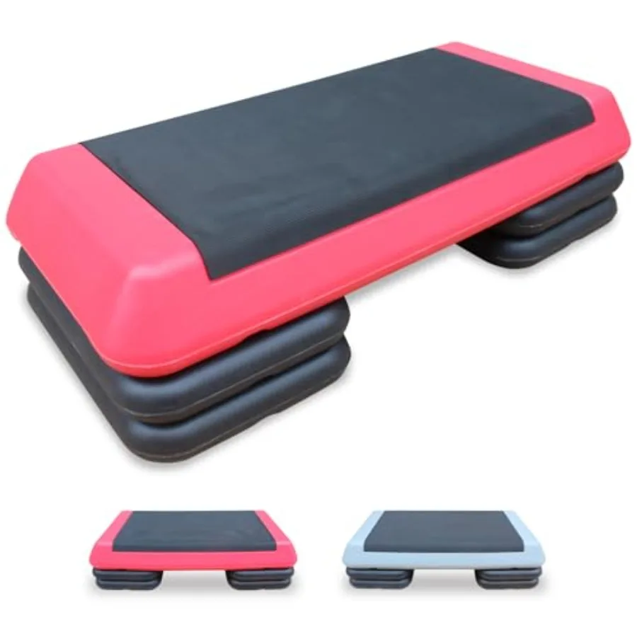 

Регулируемая по высоте степ-платформа 30 × 14 для аэробики и силовых тренировок дома, с подставками, черно-красная