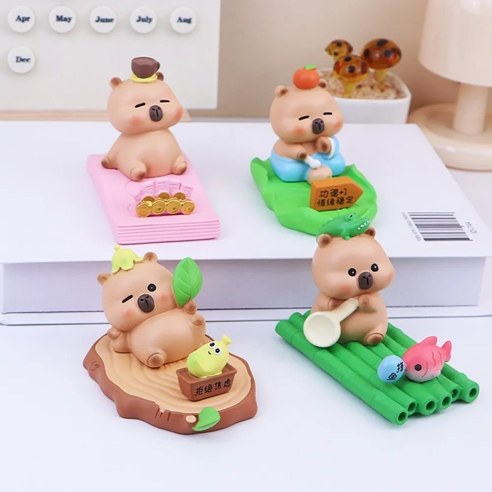 Figure Model Capybara Phone Holder Desk Decor Animal Capybara Mobile Phone Stand Cartoon Support Capybara Cell Phone Bracket