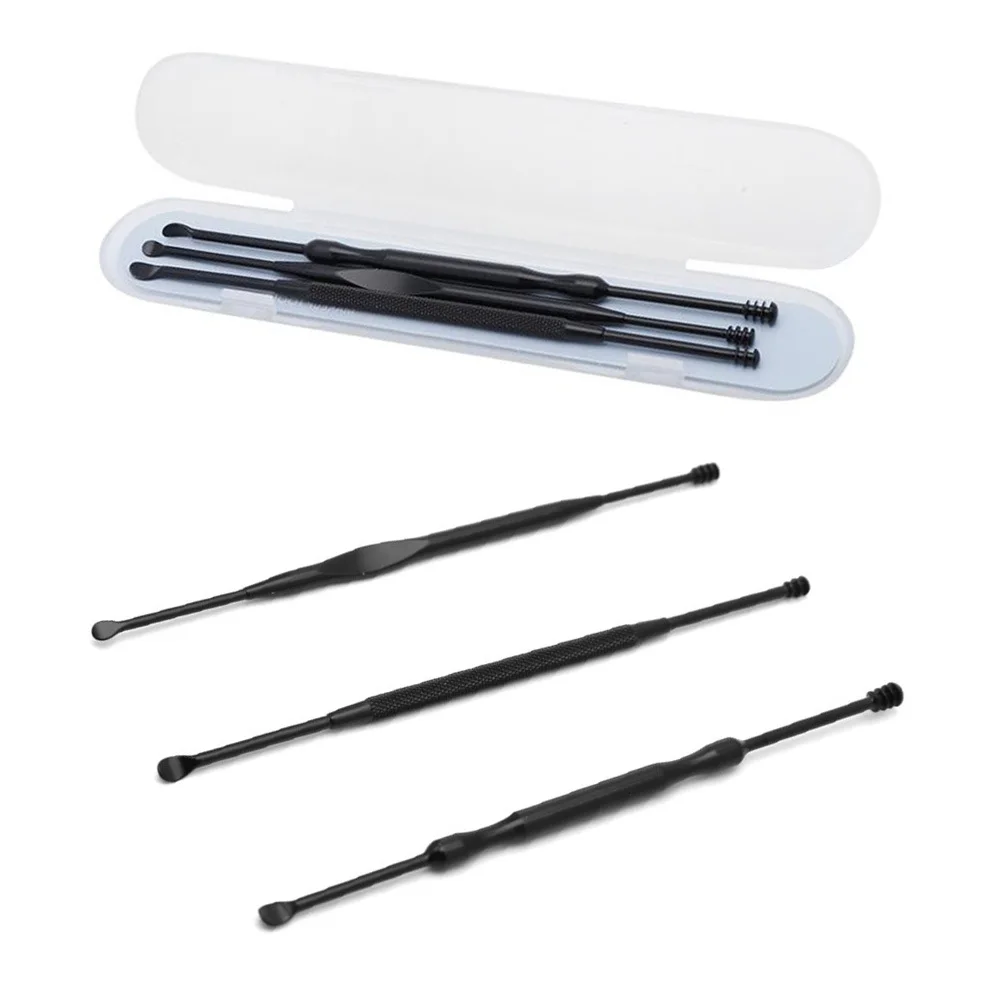 

6Pcs Earwax Removal Stainless Steel Ear Picker Set Durable Anti-Slip Ear Cleaner Portable Kit for Care Use
