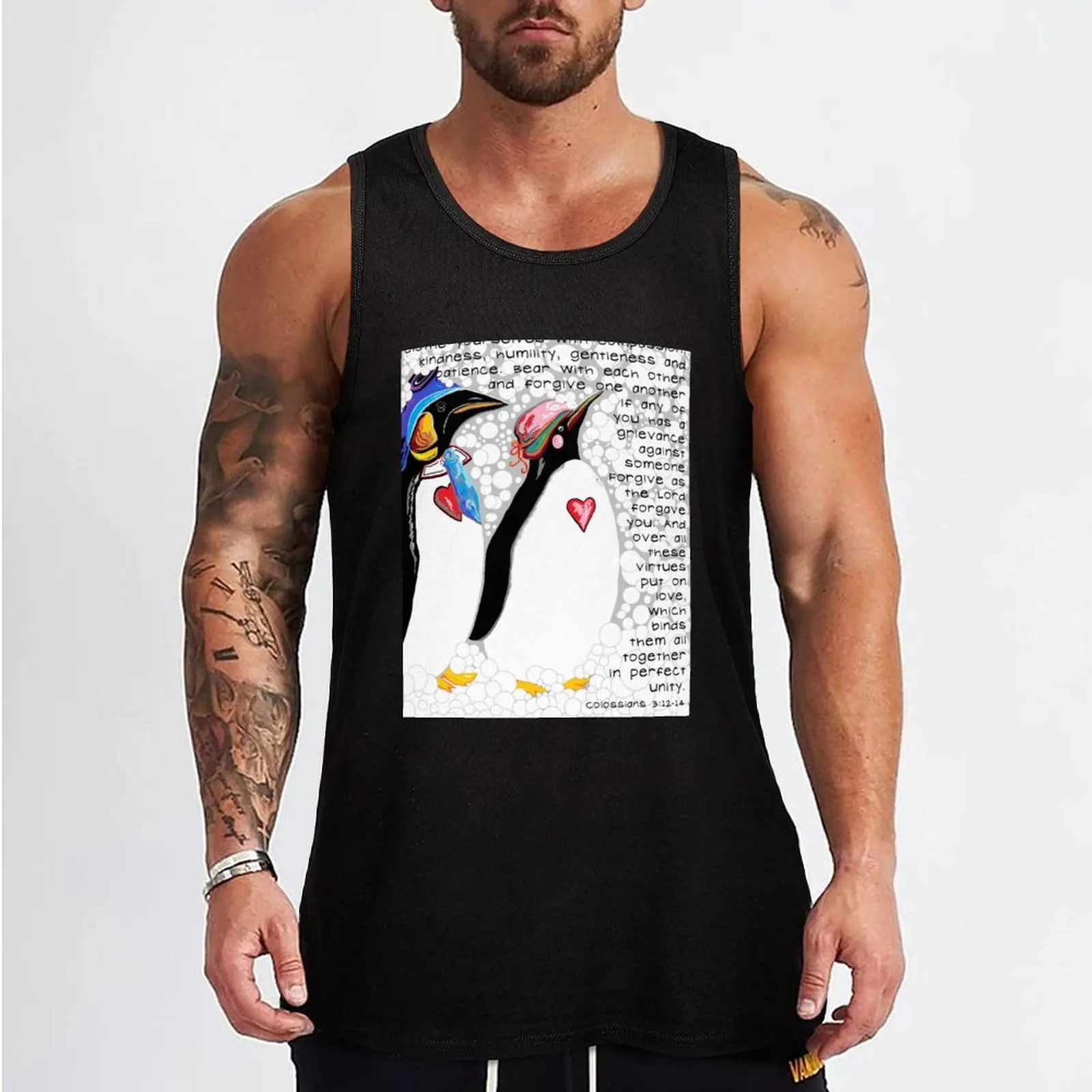 Clothe Yourselves with Compassion Tank Top sleeveless Men's t-shirts gym accessories man sleeveless vest men t-shirt for men