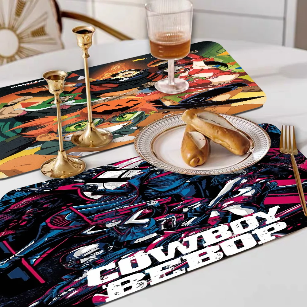 

Japan Anime Cowboy Bebop Kitchen Absorbent Pad Dry Draining Mat Sink Washstand Coffee Machine Pads Table Placemat