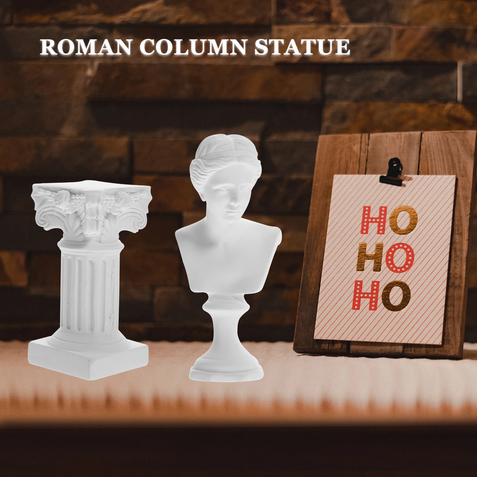 

1 set 1 Set Goddess Roman Column Statue Home Decor Garden Decoration Desktop Ornament Sculpture Retro For Gift