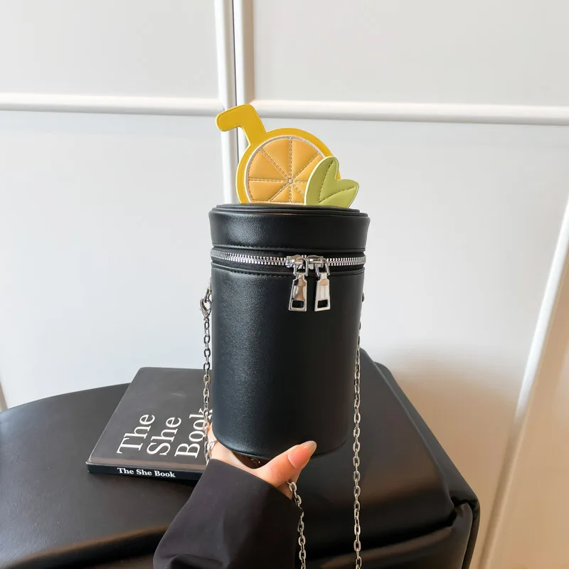 الإبداعية برميل حقيبة كروسبودي التصحيح شفافة دمية عرض صغيرة بولي Pu دلو حقائب المرأة الصيف موضة سلسلة الكتف حزم #6