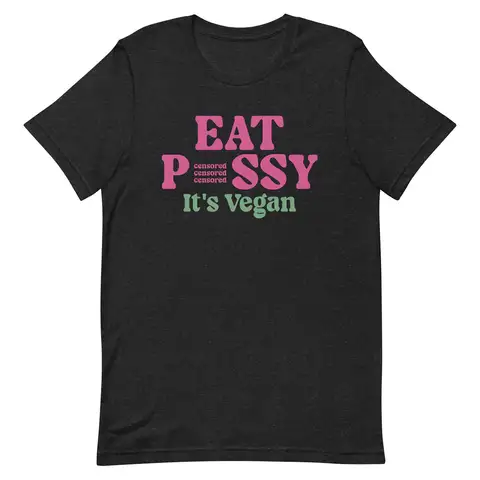Pssy 비건 티셔츠, 비거너 백 셔츠, 농장 동물, 채소 채소